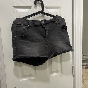 Fashion Nova grey black shorts. Size 14